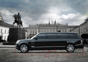KLASSEN Land Rover Range Rover VIP. 5.0 LWB SV / STRETCHED Presidential Cars. LRR_STRETCHED_+1000